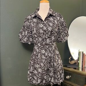 Olivaceous bubble dress